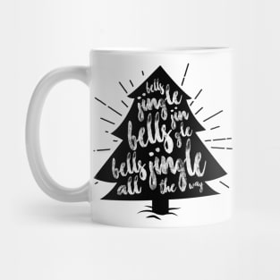 Vintage christmas tree silhouettes with messages Mug